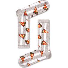 VTex Pizza Βαμβακερές Ανδρικές Κάλτσες Ψηλές με Σχέδια Γκρι 378-20