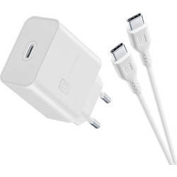 Cellular Line Φορτιστής με Καλώδιο USB-C με 2 Θύρες USB-C 45W Power Delivery