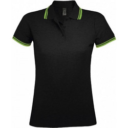 Sol's Γυναικεία Μπλούζα Polo Κοντομάνικη Lime Μαύρη 00578