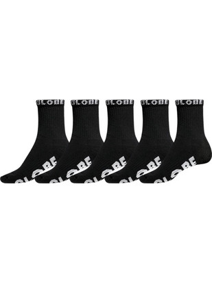 Globe Ανδρικές Κάλτσες Ψηλές με Σχέδια Μαύρες 5Pack GB72439014BL