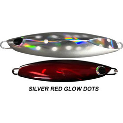Hots R2 Jigs Τεχνητό Δόλωμα Πλάνος Φωσφοριζέ 180gr Silver Red Glow Dots