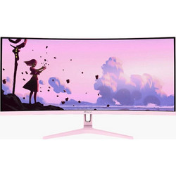 Arozzi NoVa Ultrawide VA HDR Curved Gaming Monitor 34" 3440x1440 QHD 165Hz 4ms Pink
