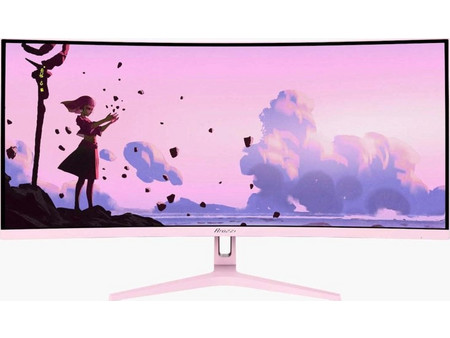 Arozzi NoVa Ultrawide VA HDR Curved Gaming Monitor 34" 3440x1440 QHD 165Hz 4ms Pink