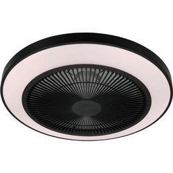 Atman FAN-1007-BL Ανεμιστήρας Οροφής 49cm 17W με Φως & Τηλεχειριστήριο Μαύρος Λευκός