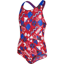 Speedo Αθλητικό Παιδικό Μαγιό Ολόσωμο για Κορίτσι Κόκκινο Royal Blue 8-07970-A361