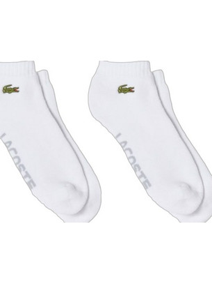 Lacoste Βαμβακερές Ανδρικές Κάλτσες Κοντές με Σχέδια Λευκές 3Pack RA4188-Z92