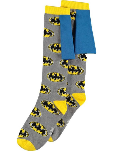 Difuzed Batman Ανδρικές Κάλτσες Ψηλές με Σχέδια Γκρι KH158282BTM