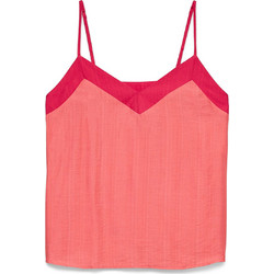 Vero Moda Denise Γυναικείο Καλοκαιρινό Crop Top Κοραλί 10329790