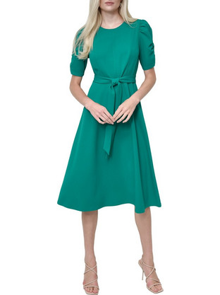 DKNY Midi Καλοκαιρινό Φόρεμα για Γάμο / Βάπτιση Πράσινο DD6G2848-MDP