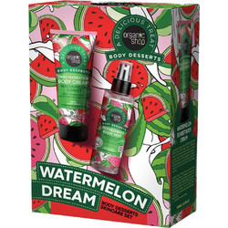 Natura Siberica Organic Shop Watermelon Dream Body Desserts Refreshing Body Mist 200ml + Sorbet Body Cream 150ml