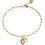 Guess Crystal Love Γυναικείο Βραχιόλι Αλυσίδα με Καρδιά από Ατσάλι Xρυσό UBB06360JWYGPK