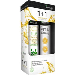 Inoplus Gold Plus Vitamin C Vitamin D3 & Zinc 20s + Vitamin C 1000mg 20 Αναβράζοντα Δισκία