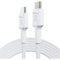 Green Cell KABGC29W Braided USB-C to USB-C 60W 2m White