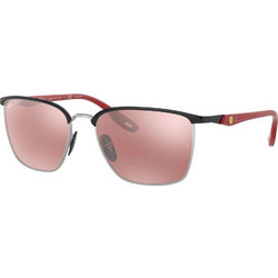 Ray-Ban RB3673M F060H2 Γυναικεία Γυαλιά Ηλίου Τετράγωνα Μεταλλικά Μαύρα με Ροζ Φακό