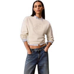 Calvin Klein Γυναικείο Φούτερ Εκρού LV047G820G-YAS