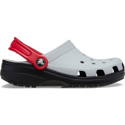Crocs Classic Retro Sport Παιδικά Παπούτσια Θαλάσσης Ανατομικά Γκρι Κόκκινα Μαύρα 211258-1NM