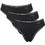 Sloggi Go Crush Βαμβακερά Γυναικεία Slip με Δαντέλα Μαύρα 3Pack 10219663-0004
