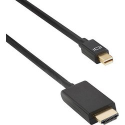 Detech Καλώδιο Mini DisplayPort to HDMI Male 1.8m Black HDMI1