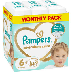 Pampers Premium Care Monthly Pack Πάνες No6 13-18Kg 140τμχ