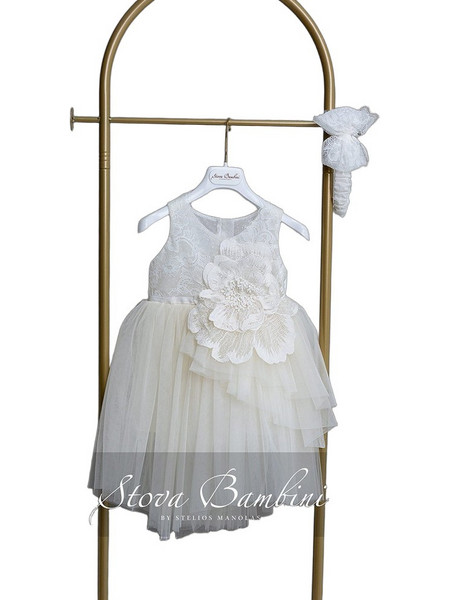 Stova Bambini Βαπτιστικό Φόρεμα 2τμχ SS26G7