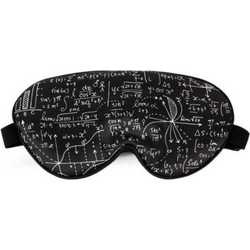 I-Total Math Μάσκα Ύπνου Σατέν Μαύρη Λευκή