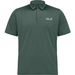 Jack Wolfskin Ανδρική Μπλούζα Polo Κοντομάνικη Χακί 1809801-E0271