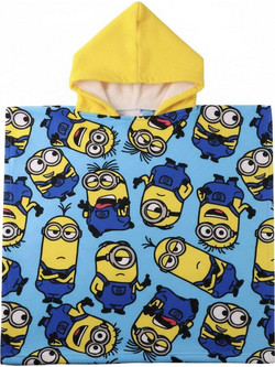 Cerda Minions Παιδικό Πόντσο Θαλάσσης Microfiber Γαλάζιο 54.5x55cm 2200010684