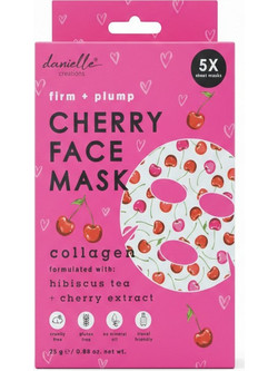 Danielle Cherry Collagen Sheet Μάσκα Προσώπου για Αντιγήρανση & Ενυδάτωση με Κολλαγόνο 5τμχ