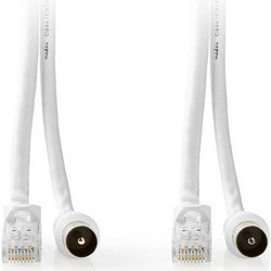 Nedis Καλώδιο Κεραίας Coax Male to Coax Female 5m White CSGP4500WT50