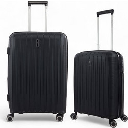 Rain RB80152 Σετ Βαλίτσες 2τμχ Καμπίνας & Μεσαία Μαύρες