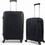 Rain RB80152 Σετ Βαλίτσες 2τμχ Καμπίνας & Μεσαία Μαύρες