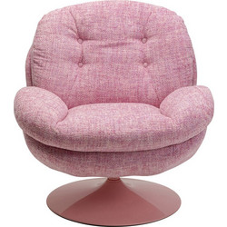 Kare Design Πολυθρόνα Relax Περιστρεφόμενη Ροζ Cosy