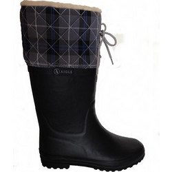 Aigle Polka Giboulee Γαλότσες Εργασίας Γονάτου με Γούνα Μαύρες 37561