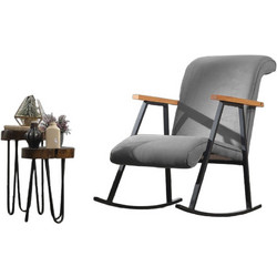 Κουνιστή Πολυθρόνα Γκρι Rocking Chair Yoka 8681875569599