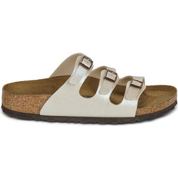 Birkenstock Florida Δερμάτινα Γυναικεία Σανδάλια Ανατομικά Χρυσά 1029818