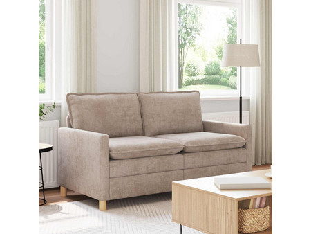 vidaXL Διθέσιος Καναπές Microfiber Μπεζ 156x81x87cm 42028861