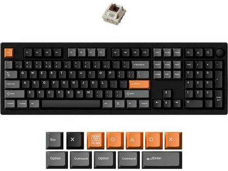 Keychron P6 Ultra 8K Ασύρματο Μηχανικό Gaming Πληκτρολόγιο με Keychron Silk POM Brown Διακόπτες RGB Black