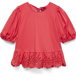 Vero Moda Γυναικείο Καλοκαιρινό Top Βαμβακερό Κόκκινο 10345412
