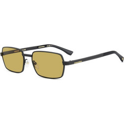Dsquared2 D20192/S 003/70 Ανδρικά Γυαλιά Ηλίου Ορθογώνια Κοκάλινα Μαύρα με Πορτοκαλί Φακό