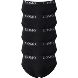 Uomo Ανδρικά Σλιπ Βαμβακερά Μαύρα 5Pack 6567