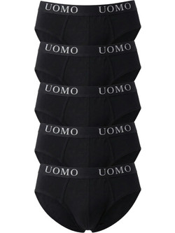 Uomo Ανδρικά Σλιπ Βαμβακερά Μαύρα 5Pack 6567