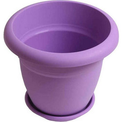 Micplast No82 Γλάστρα Εξωτερικού Χώρου Στρογγυλή Πλαστική Μωβ 30x25cm