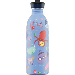 24Bottles Ocean Friends Παιδικό Παγούρι Θερμός Ανοξείδωτο BPA Free με Καλαμάκι Γαλάζιο 500ml