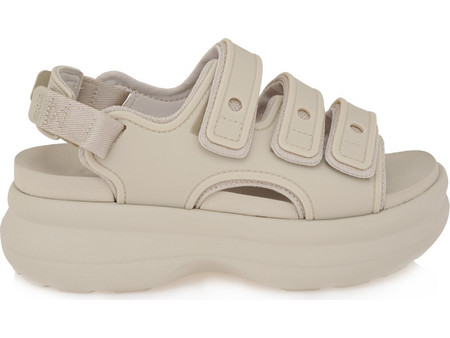 Crocs Ανατομικές Καλοκαιρινές Γυναικείες Πλατφόρμες Χαμηλές Μπεζ 212032-1WY