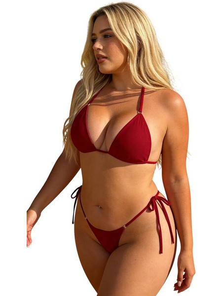 AnnaMu Σετ Sexy Εσώρουχα Κόκκινα A-1174