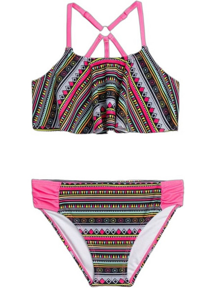 Funky Παιδικό Μαγιό Bikini Set για Κορίτσι Μαύρο Φούξια 126-0504-1