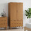 vidaXL Δίφυλλη Ντουλάπα Ρούχων Molde Καφέ 90x55x175cm 42020939