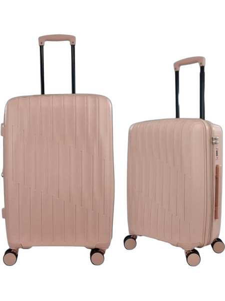 Playbags Collection PP2022 Σετ Βαλίτσες 2τμχ Καμπίνας & Μεσαία Ροζ