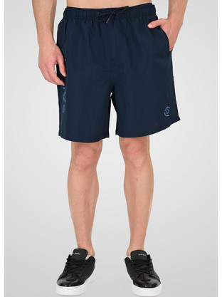 Double Ανδρικό Μαγιό Σορτς με Σχέδια Navy Μπλε 261MTS-8032