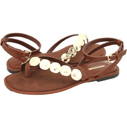 Corina Γυναικεία Σανδάλια Suede Καφέ M6440